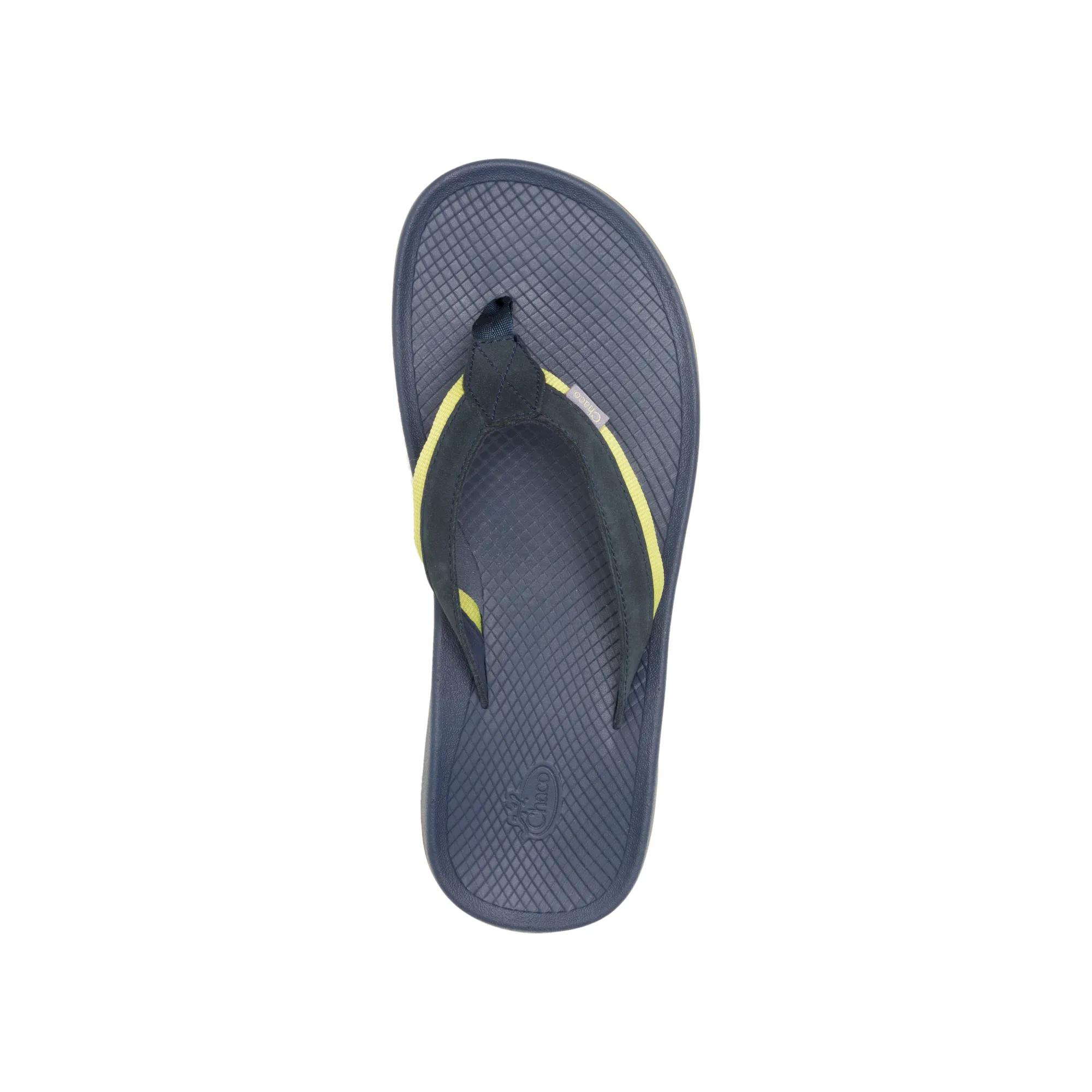 Lowdown Leather Flip Flop, Navy Night, dynamic 3