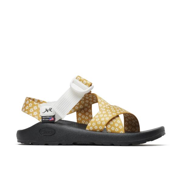 Mega Z/1 Wide-Strap Classic Sandal, Tiny Blooms Mustard, dynamic