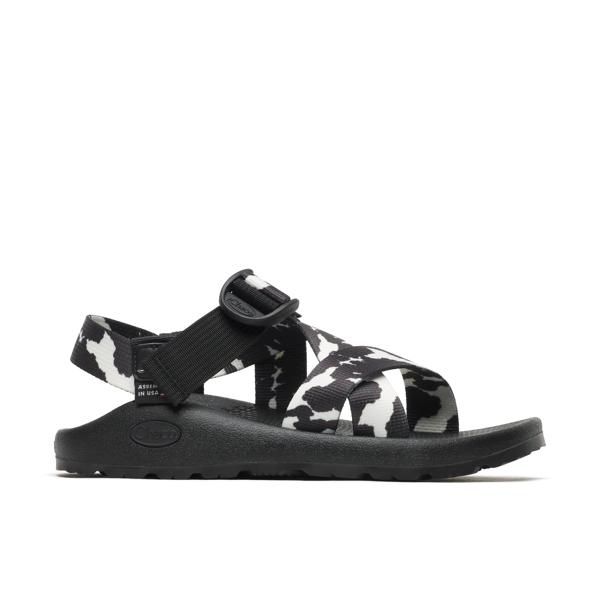 Mega Z/1 Wide-Strap Classic Sandal - Limited Edition, Black + White Cow, dynamic