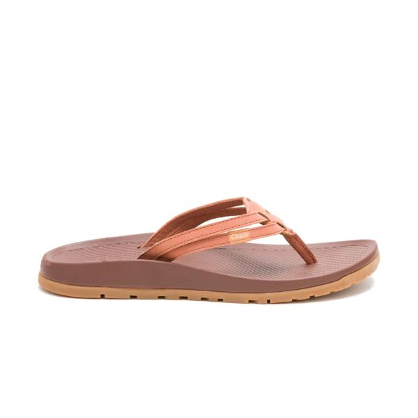 Lowdown Leather Flip Flop, Burnt Chestnut, dynamic