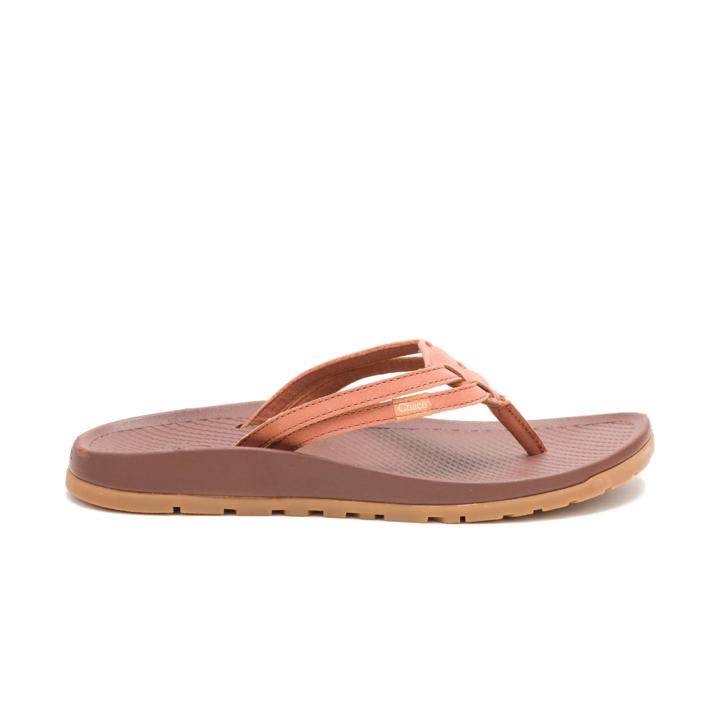 Lowdown Leather Flip Flop, Burnt Chestnut, dynamic