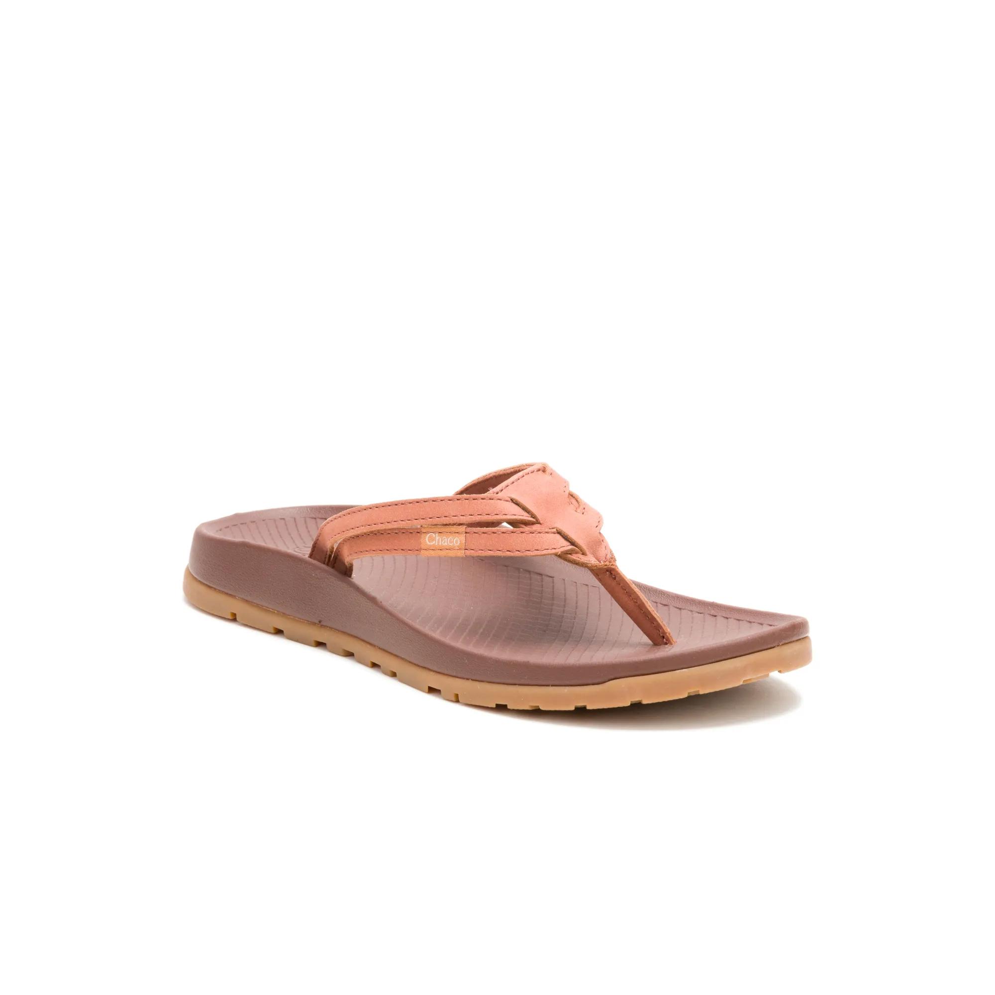 Lowdown Leather Flip Flop, Burnt Chestnut, dynamic 2