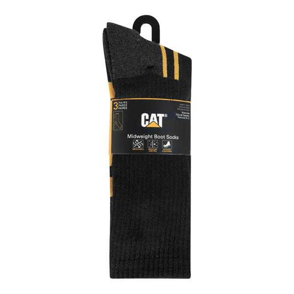Half Cushion Crew Sock 3-Pack, Black, dynamic