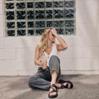 Mega Z/1 Wide-Strap Classic Sandal - Limited Edition, Brown Leopard, dynamic 3