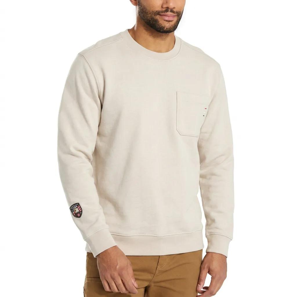 USA-Built Crewneck Pullover, Parchment, dynamic 1