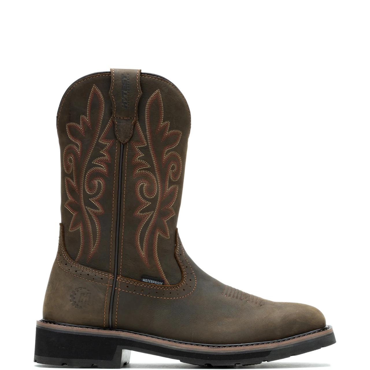 Hy-Test FootRests Black Leather Cowboy Pull-On Wellington Work Boots 10D Male Hytest FootRests Men main image 2