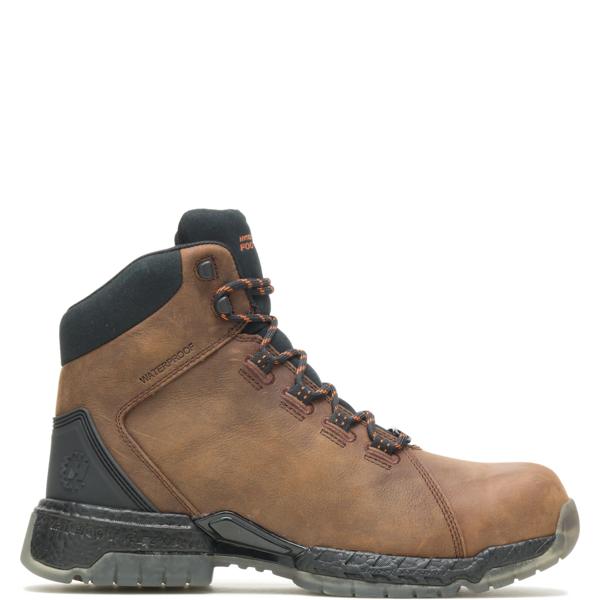 FootRests&reg; 2.0 Rebound Waterproof Nano Toe 6" Hiker, Brown, dynamic