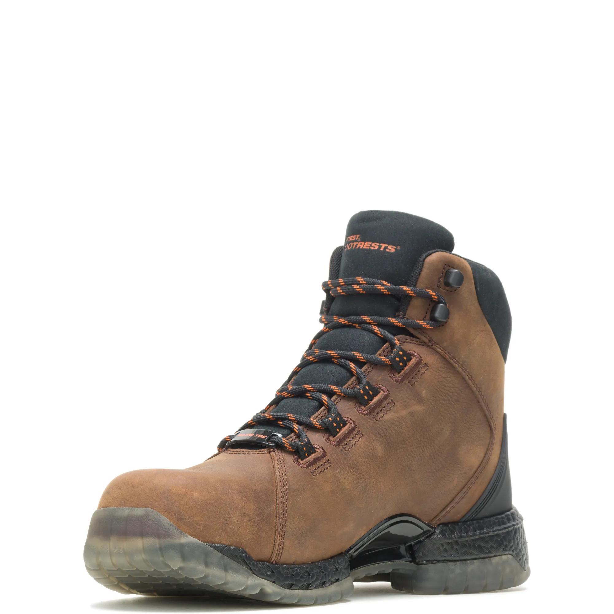 FootRests&reg; 2.0 Rebound Waterproof Nano Toe 6" Hiker, Brown, dynamic 3