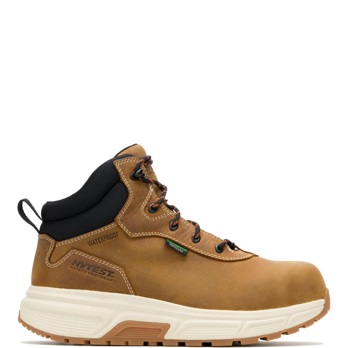 FootRests&reg; Wedge Metatarsal Guard Nano Toe 6" Work Boot, Cashew, dynamic 1