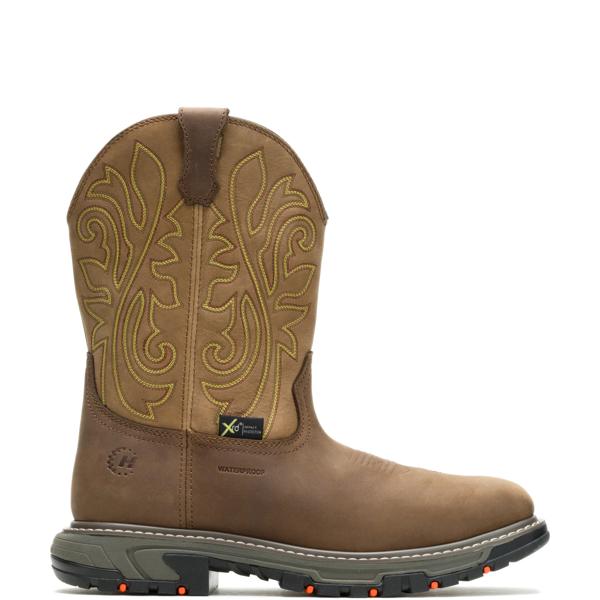 Mesquite Wellington Steel Toe Electrical Hazard Metguard Work Boot, Coyote, dynamic