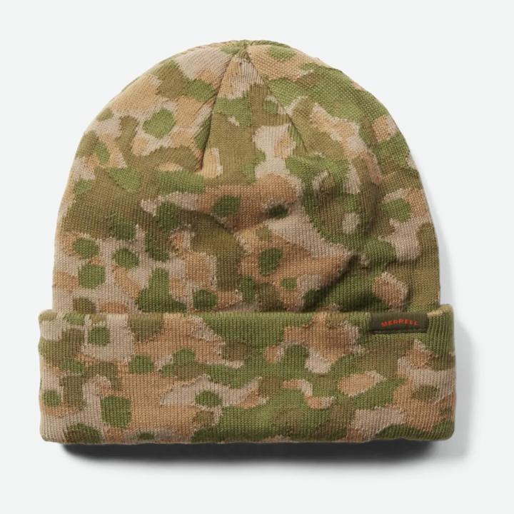 Jacquard Beanie, Olive Camo, dynamic