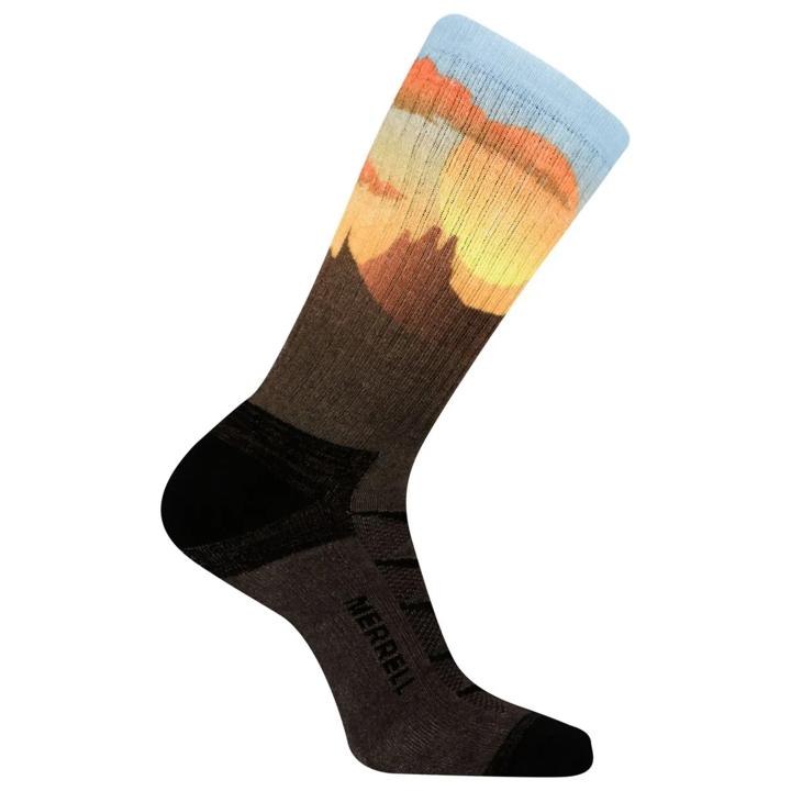 Moab Hiker Crew  Sock, Dark Brown, dynamic