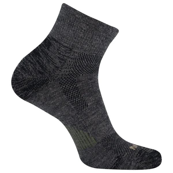 Lightweight Hiker Quarter Sock, Charcoal Heather, dynamic