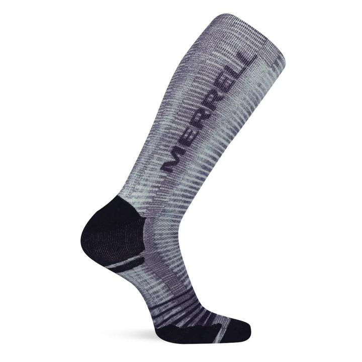 Merrell Logo Printed Performance Crew Sock, Black, dynamic