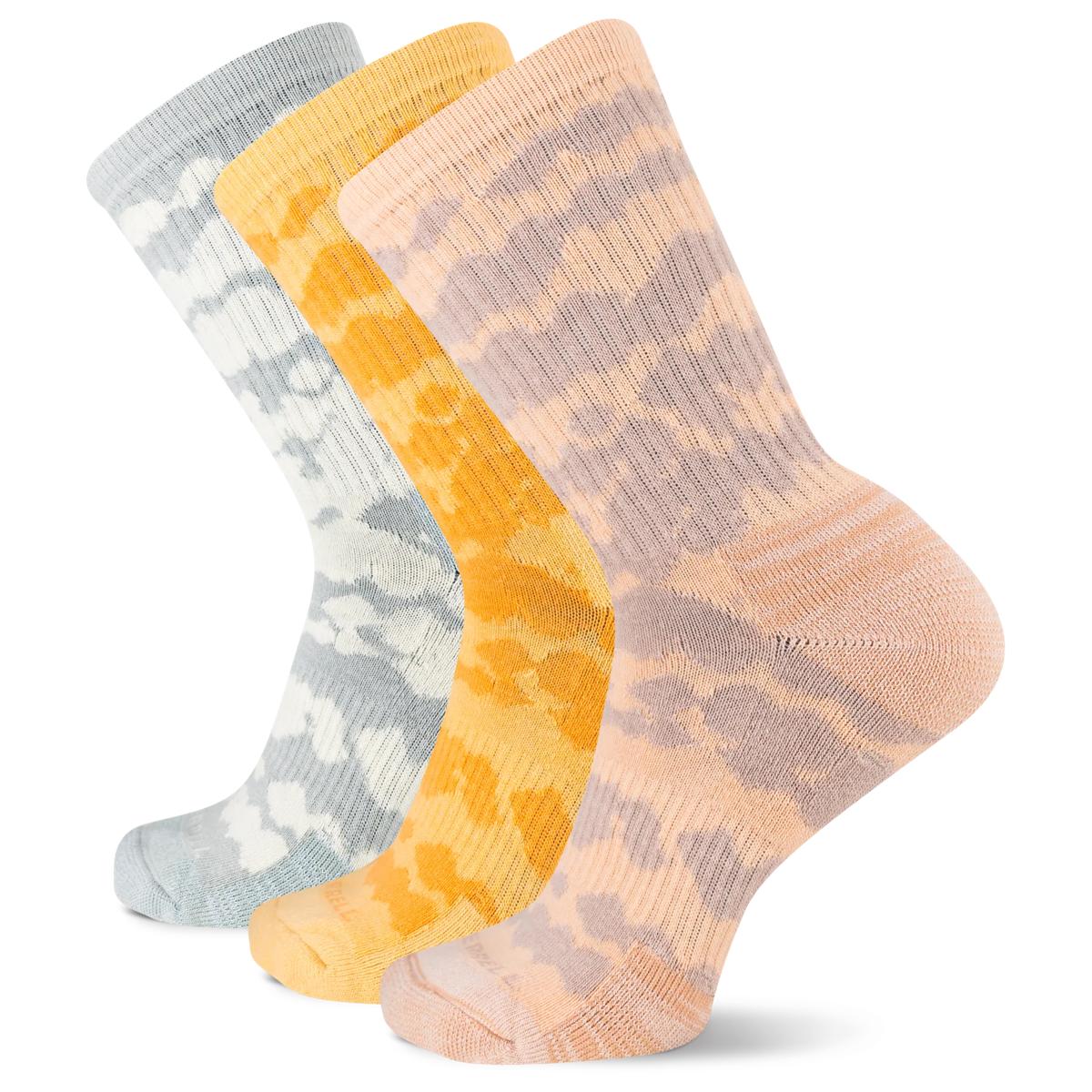 Trekker Wool Crew Sock 3 Pack, Pink Assorted, dynamic 1