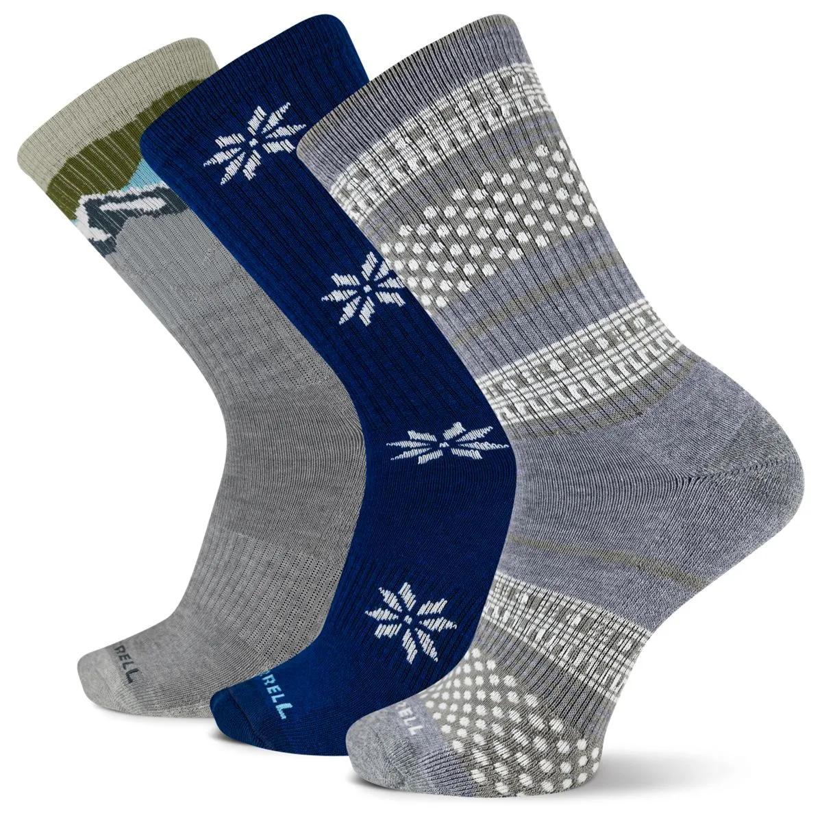Wool Everyday Crew Sock 3 Pair, Navy Assorted, dynamic 1