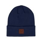 Gannet Hat With Leather Patch, Navy Night, dynamic 1
