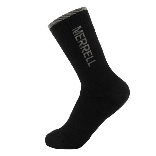 Premium Wool Trail Crew Sock, Black, dynamic