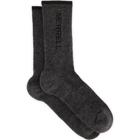 Premium Wool Trail Crew Socks, Charcoal Heather, dynamic 2