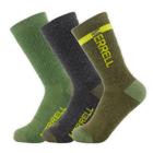 Trekker Outdoor Crew Sock 3 Pack, Dark Moss, dynamic 1