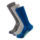 Trekker Outdoor Crew Socks 3 Pack, Dark Blue, dynamic 1