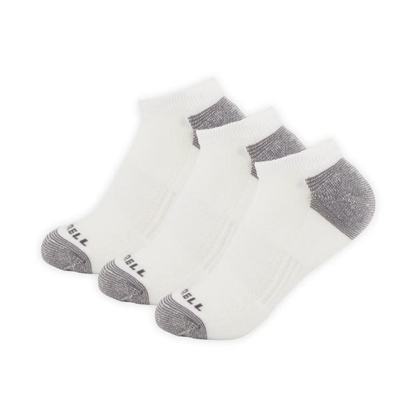 Eco Cushioned Low Cut Socks 3 Pack, White, dynamic