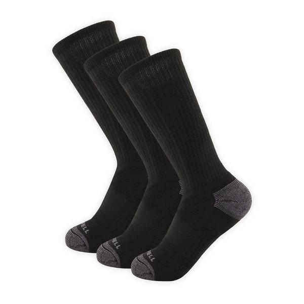 Eco Cushioned Crew 3 Pack, Black, dynamic