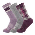 Eco Cushioned Crew 3 Pack, Grape Rum Plaid, dynamic 4