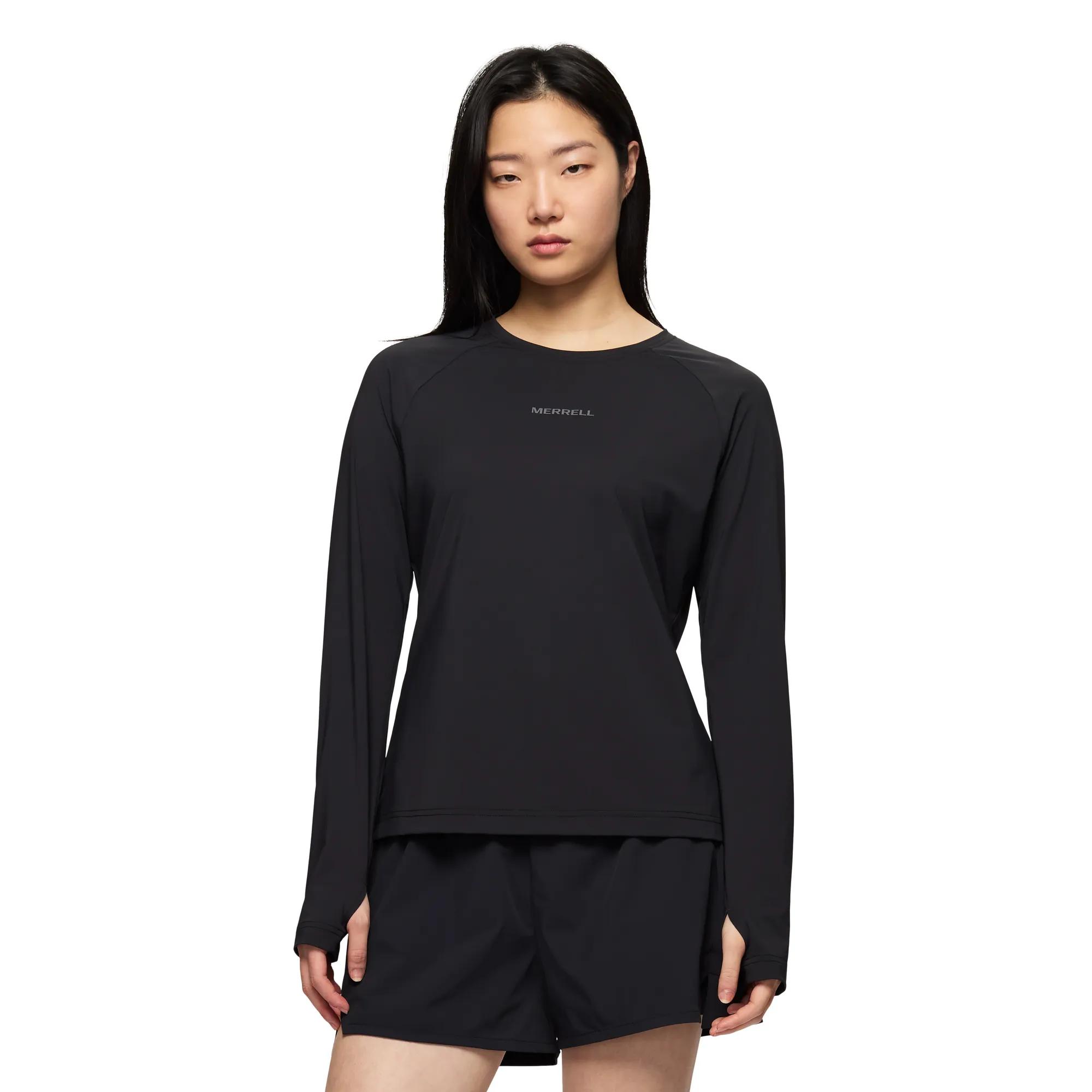 Safan Long Sleeve Raglan Top, Black, dynamic