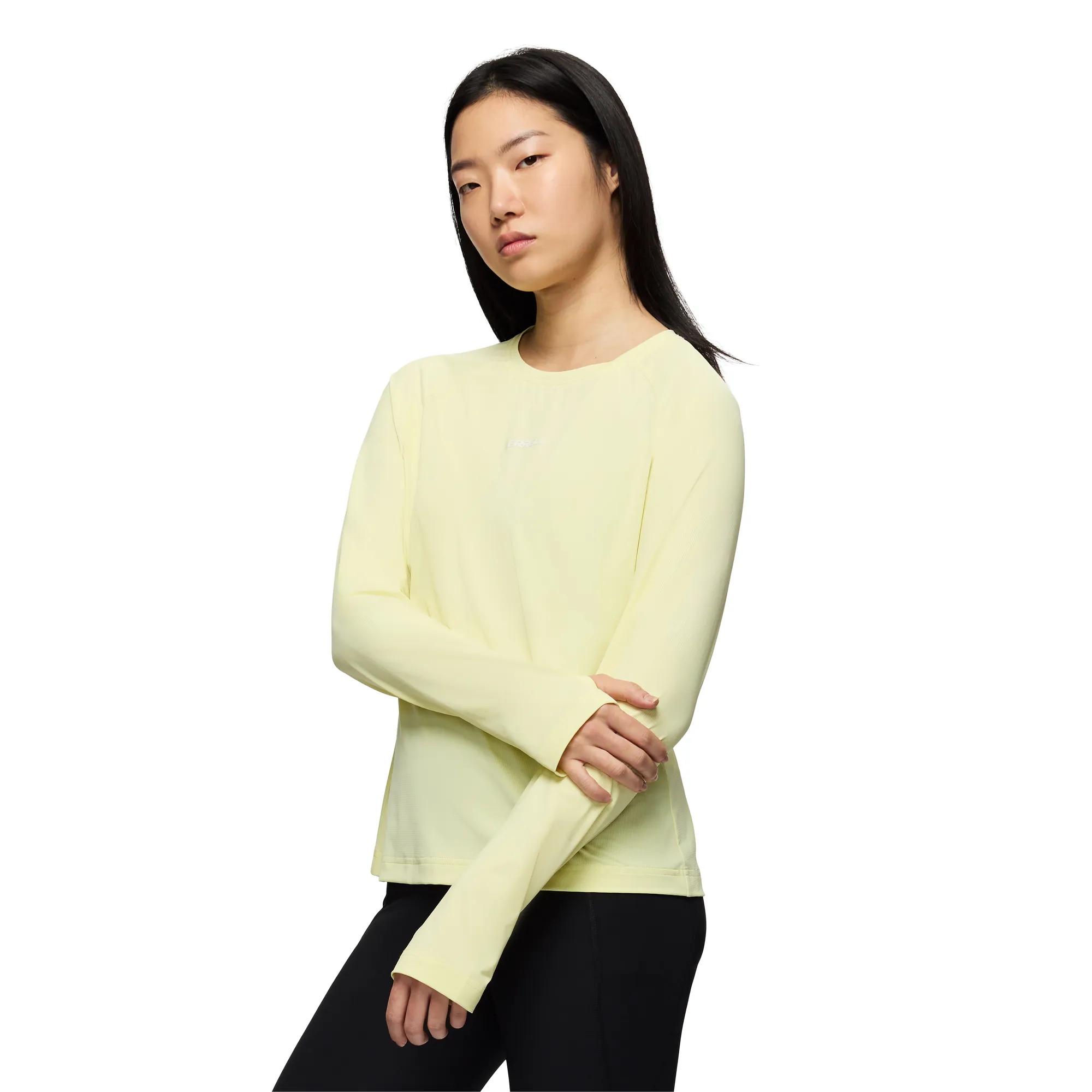 Safan Long Sleeve Raglan Top, Wax Yellow, dynamic 4