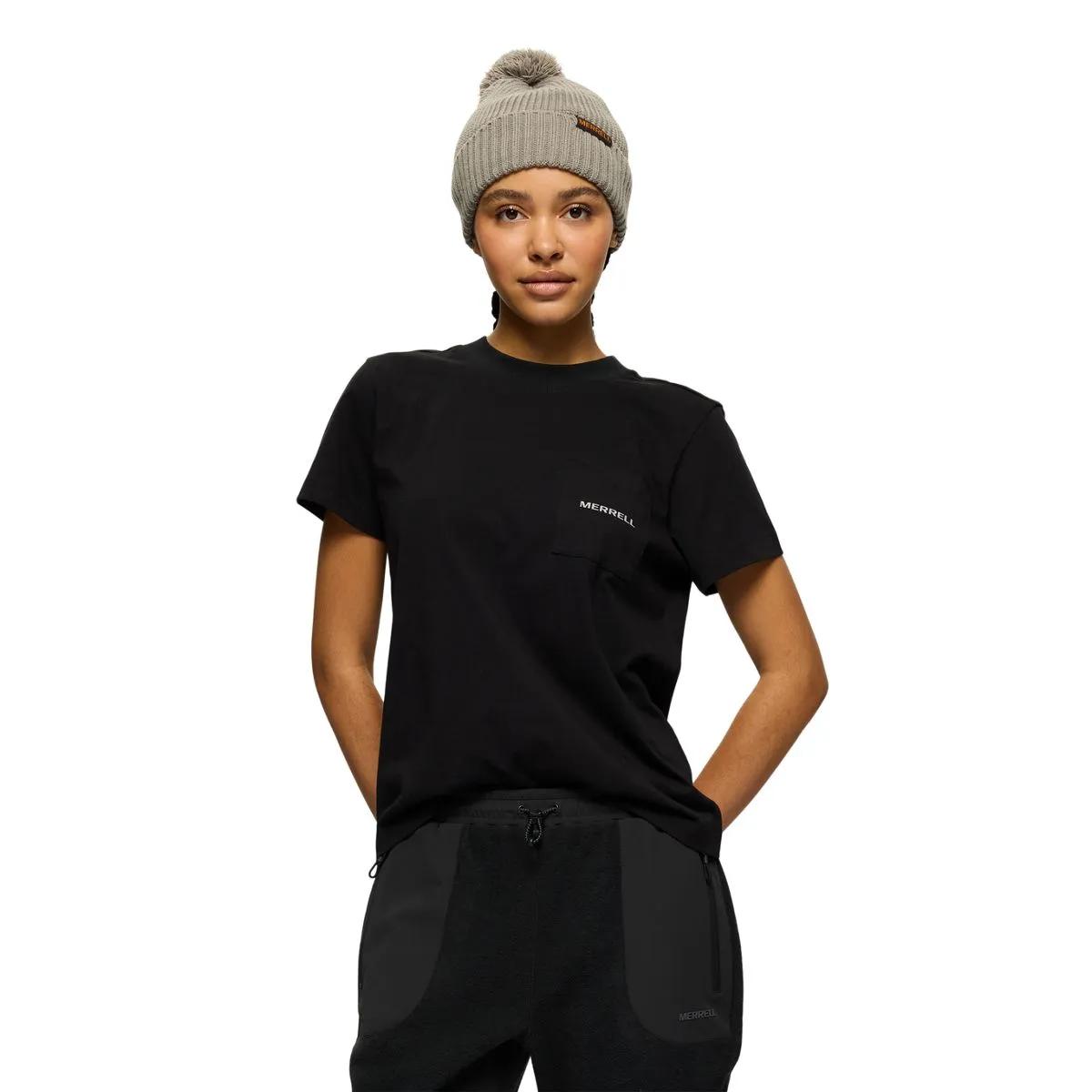 Relaxed Cotton Short Sleeve Tee, Black, dynamic 1