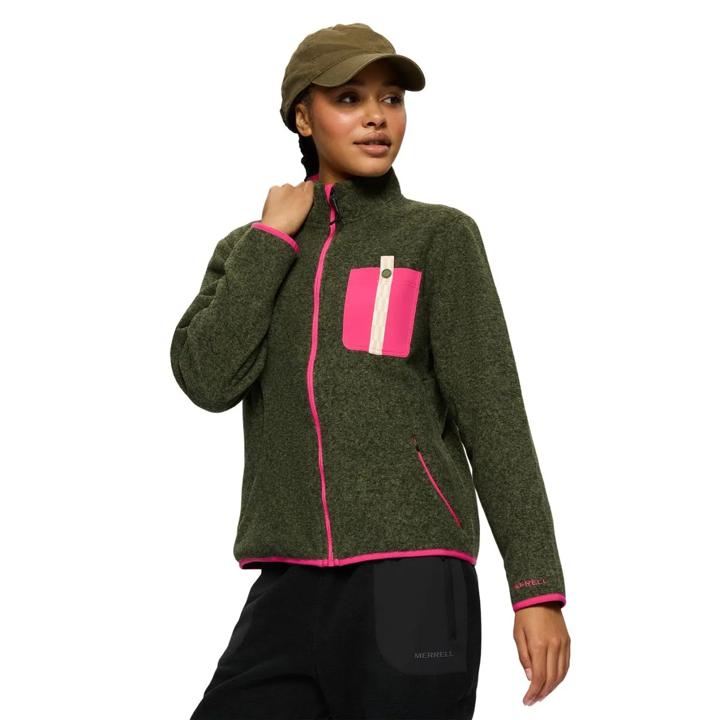 Jungle Fleece Full Zip, Iguana/Beetroot, dynamic