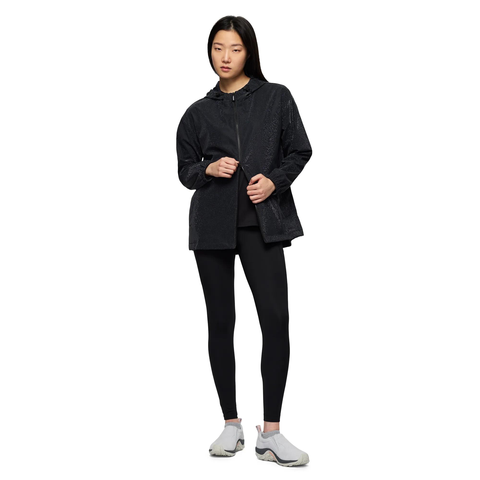 Rani Metallic Raincoat, Black Tile, dynamic 2