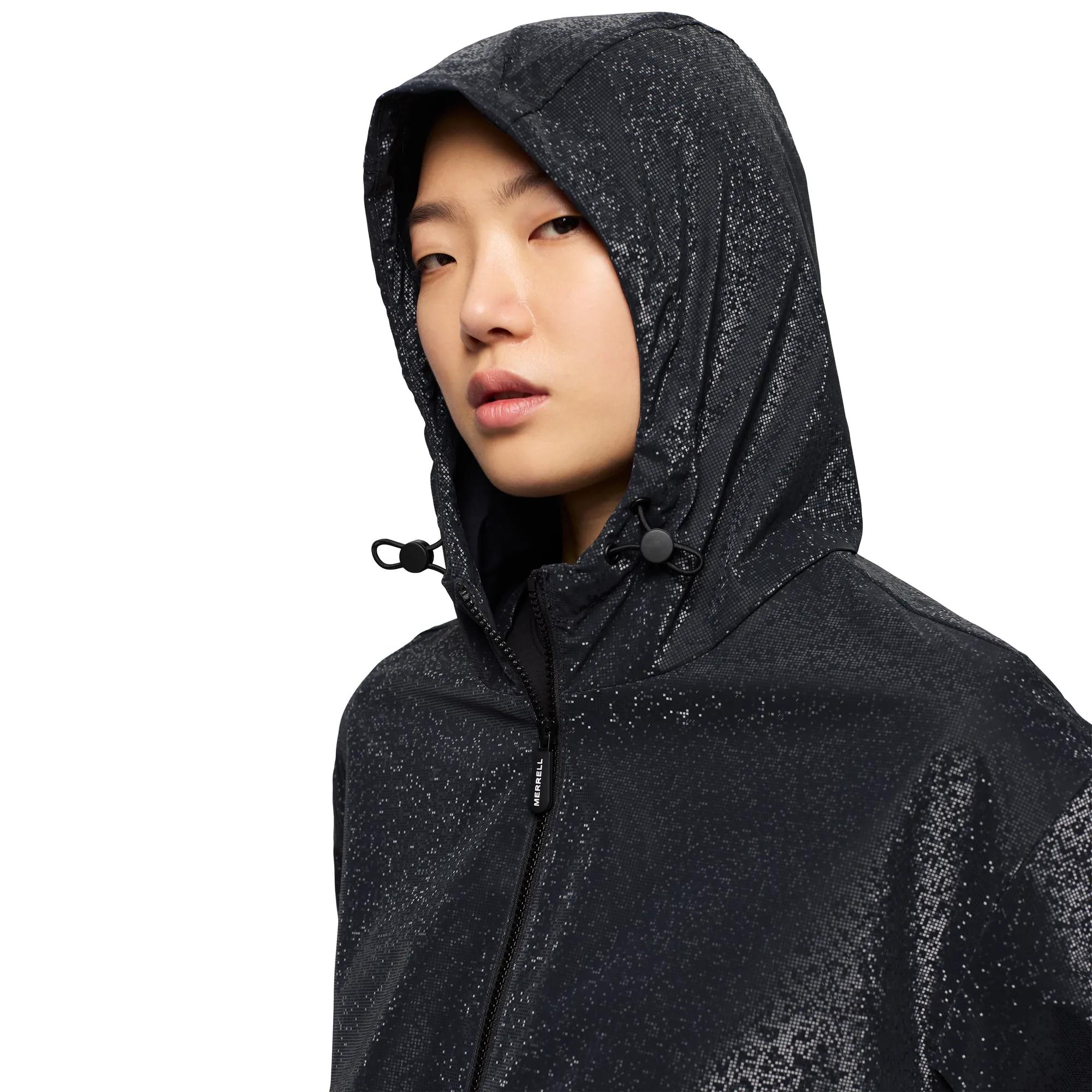 Rani Metallic Raincoat, Black Tile, dynamic 5