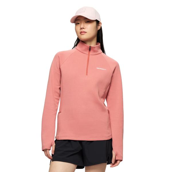 Riley Quarter Zip, Canyon Rose, dynamic