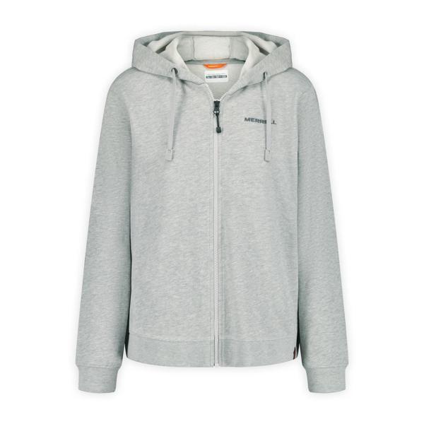 Farah Semi Cropped Full Zip Hoody, Grey Mix, dynamic