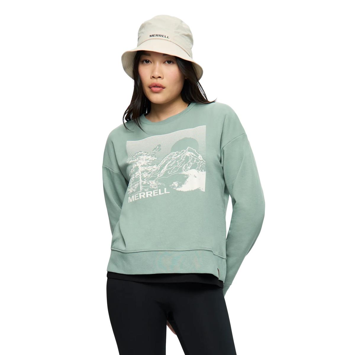 Serenity Crew Sweater, Iceberg Green, dynamic 1