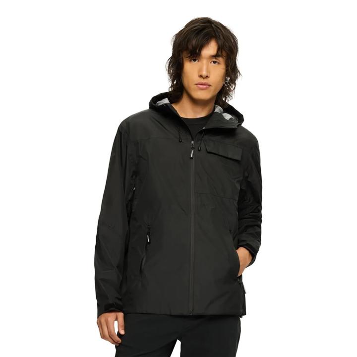 Rain Shell Jacket, Black, dynamic