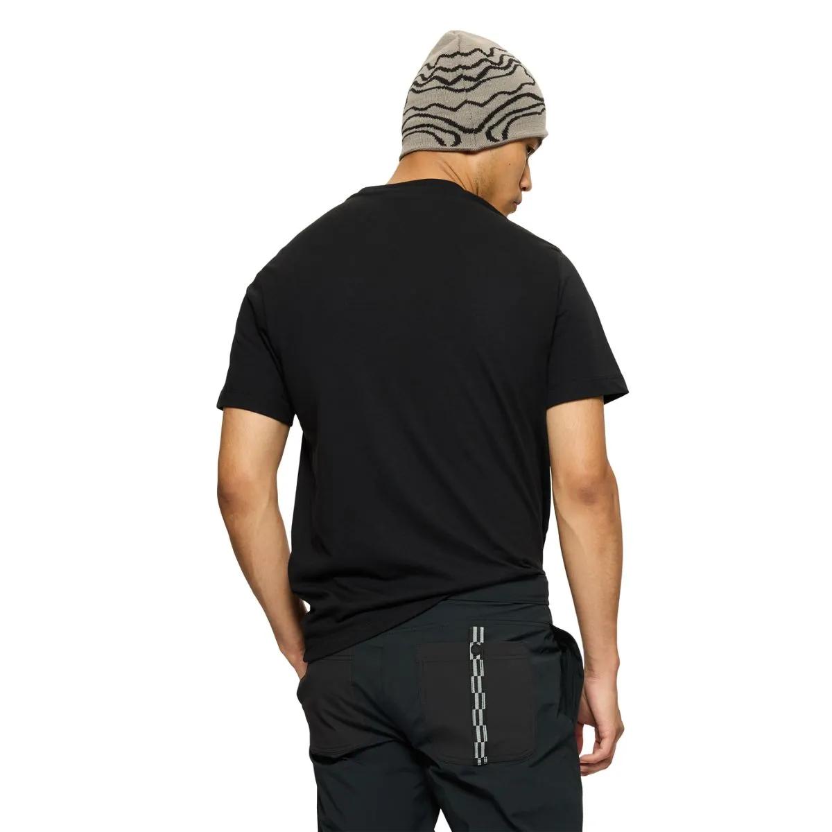 Relaxed Cotton Short Sleeve Tee, Black, dynamic 3