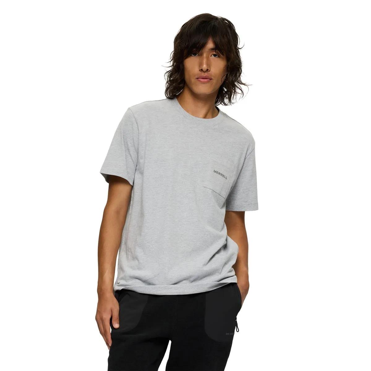 Relaxed Cotton Short Sleeve Tee, Heather Grey, dynamic