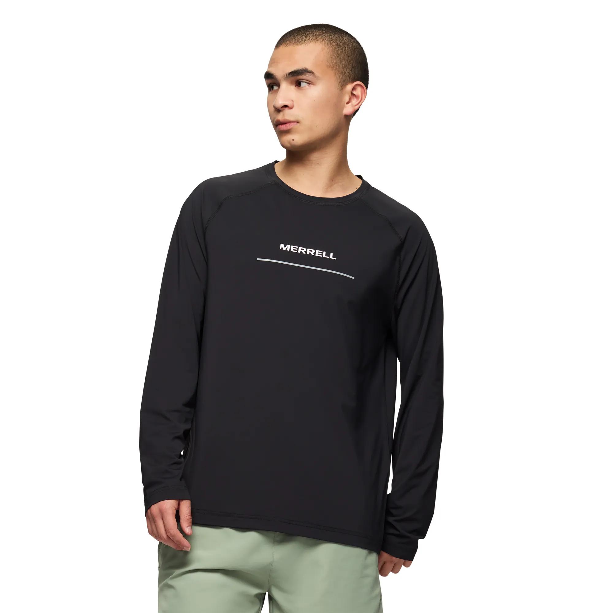 Rowan Long Sleeve Running Top, Black, dynamic 1