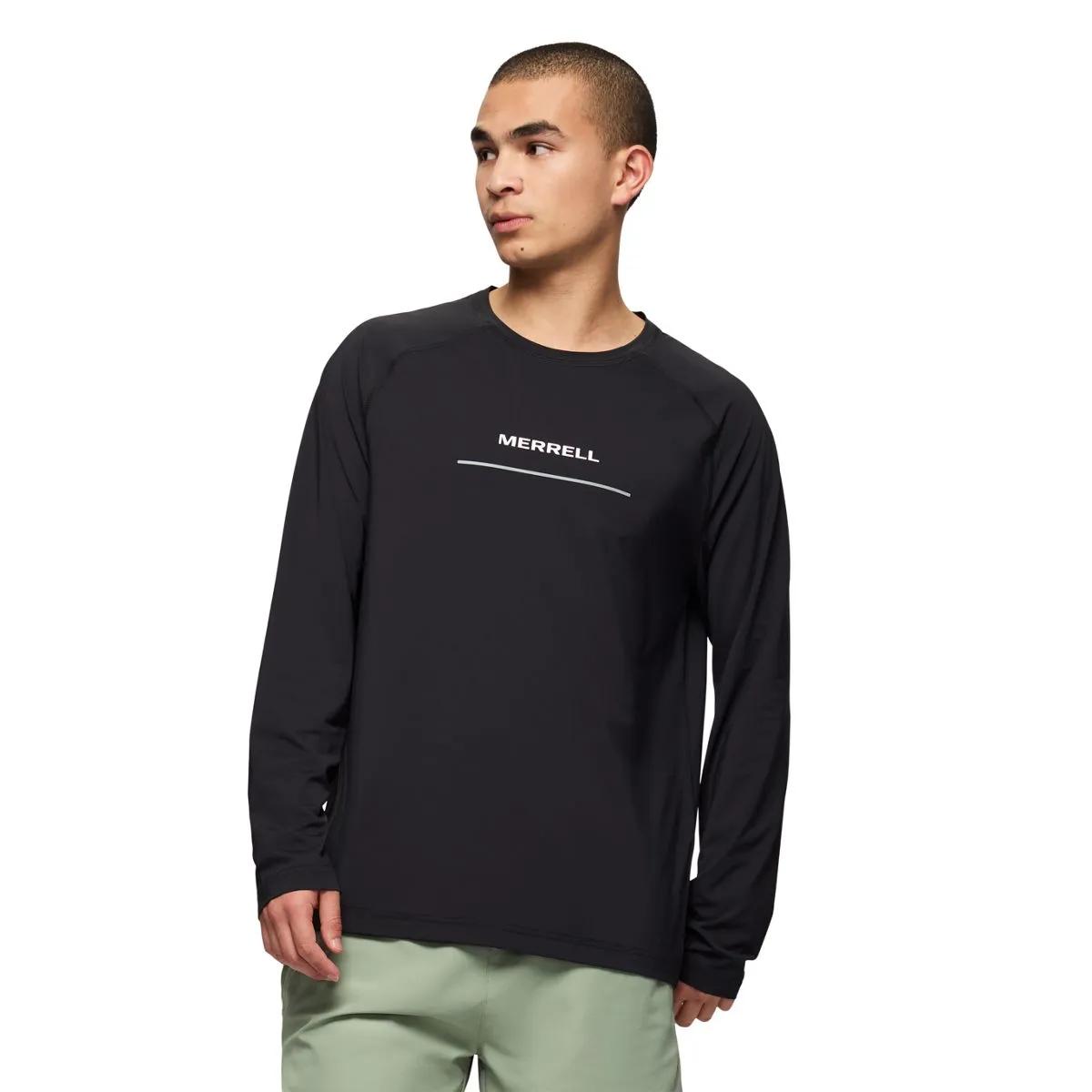 Rowan Long Sleeve Running Top, Black, dynamic 1