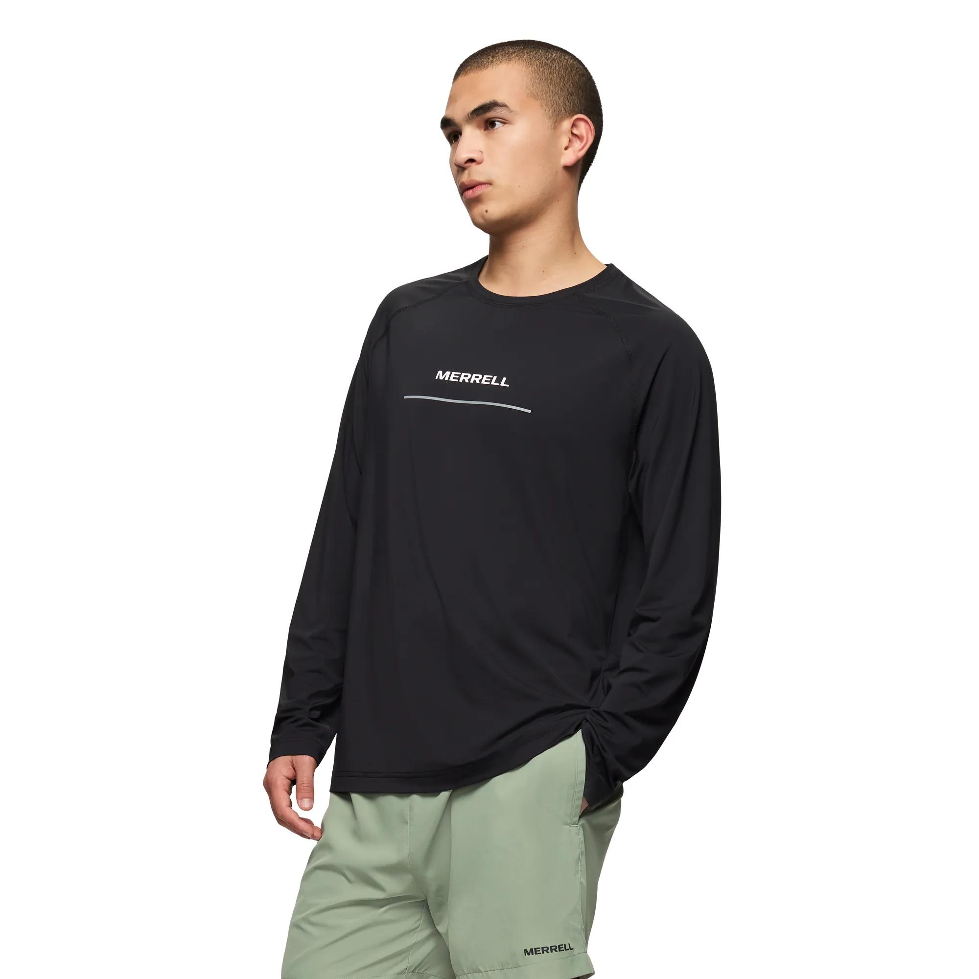 Rowan Long Sleeve Running Top, Black, dynamic 4