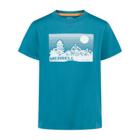 Stripe Landscape Graphic Crew Tee, Colonial Blue, dynamic 6