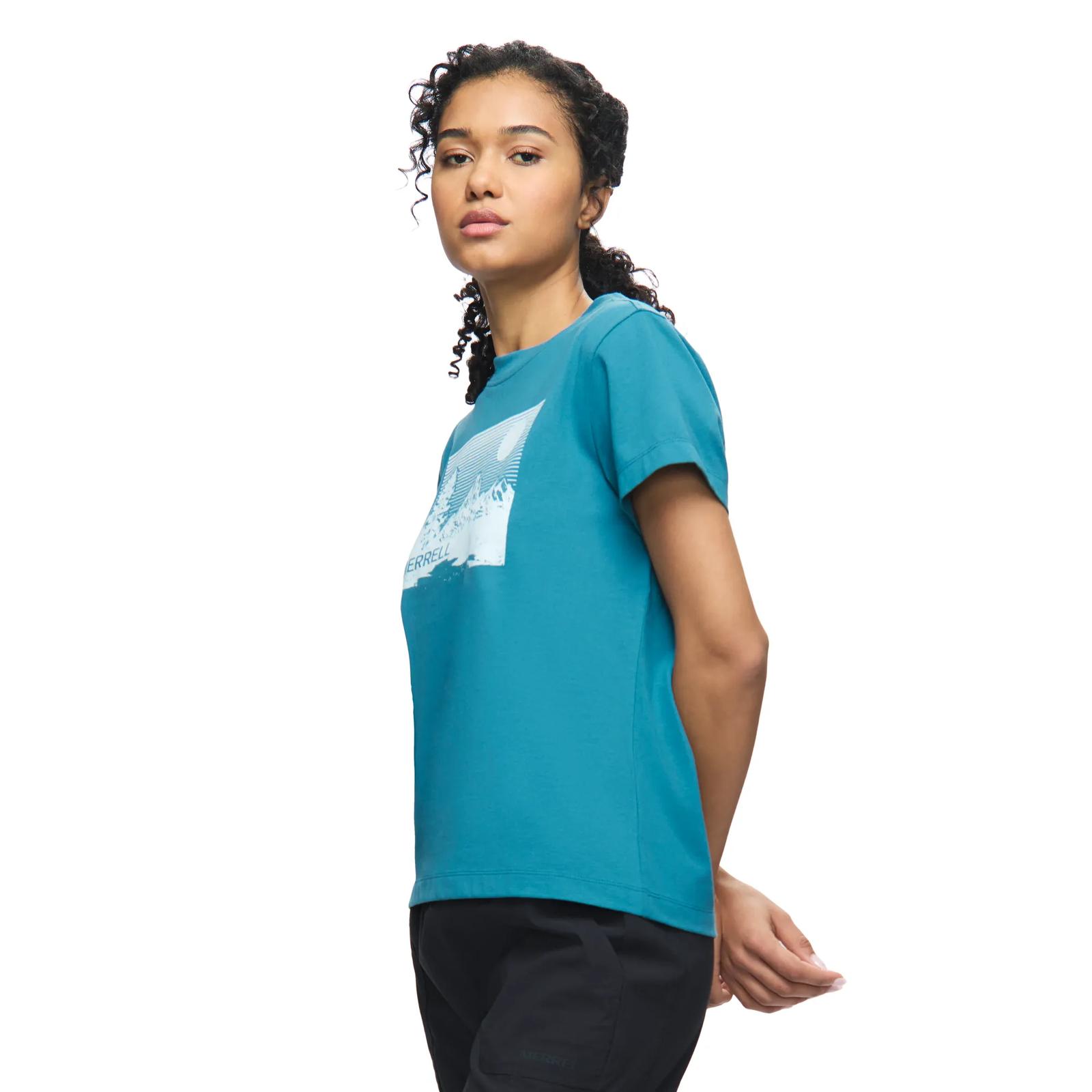 Women's Stripe Landscape Graphic Crew Tee