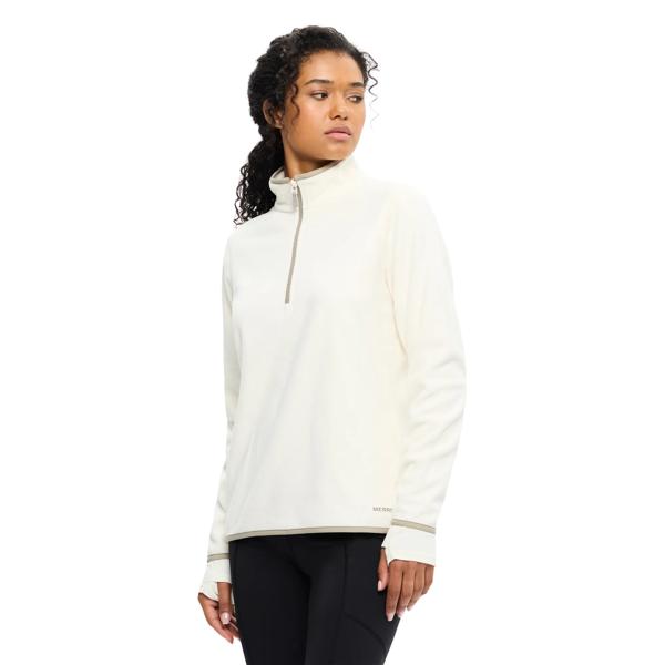 Brimrock Quarter Zip Fleece, Chalk, dynamic
