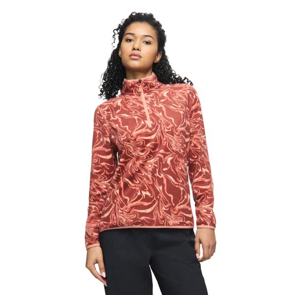Mossrock Quarter Zip Polar Fleece, Red Ochre, dynamic