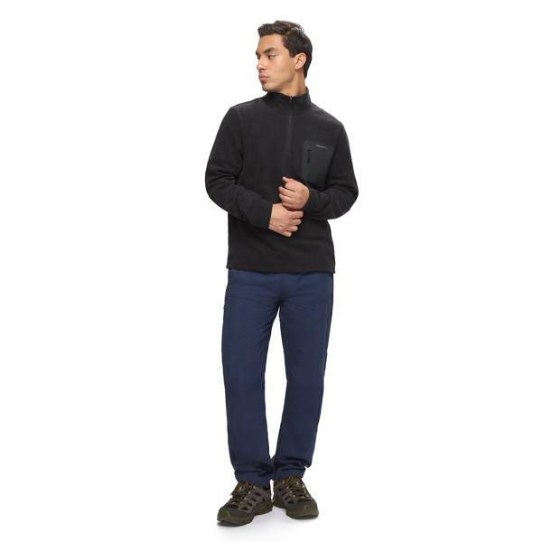 Creek Microfleece Quarter Zip, Black, dynamic