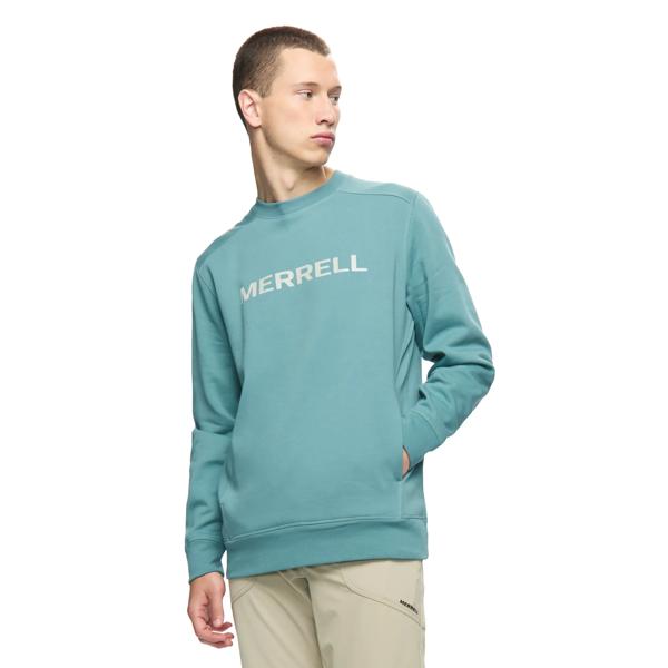 Wolfhollow Graphic Crew Sweatshirt, Mineral Blue, dynamic