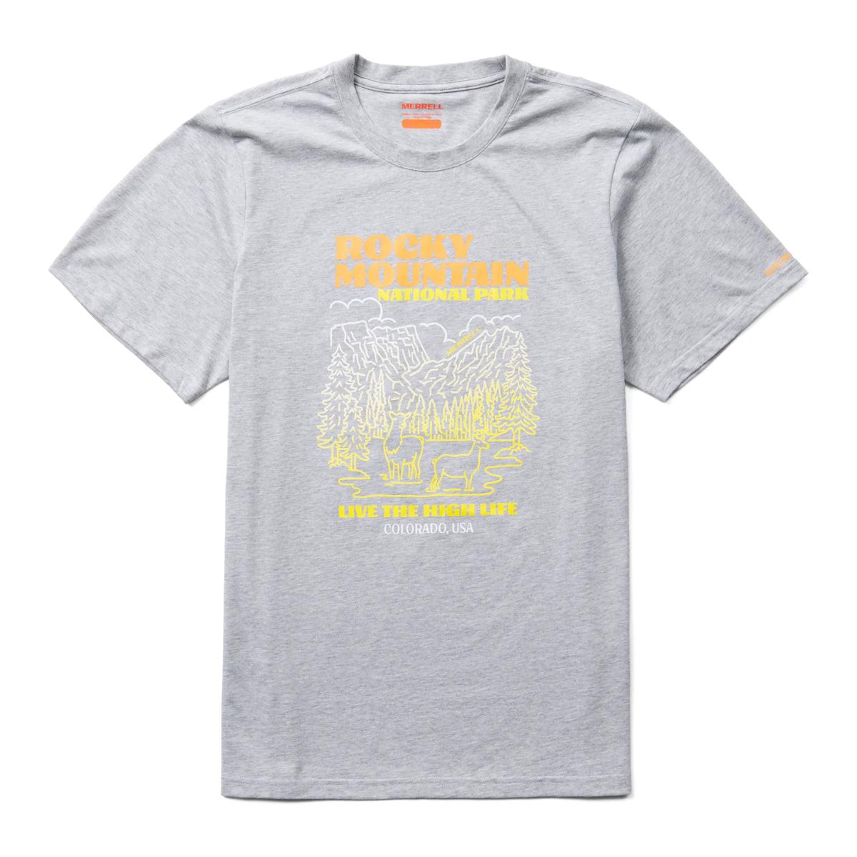 Rocky Mountain Tee, Grey Heather, dynamic 1